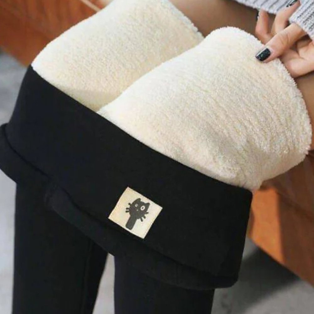Fleece Lined Leggings Black